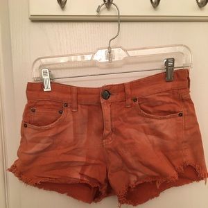 Free People Distressed Cutoff Denim Shorts Size 25